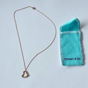 Elsa Peretti for Tiffany Open Heart Necklace in Gold